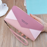2020 Women Leather Wallet Purse Long Clutch Card Holder Ladies Letter Casual Zipper Coin Pocket Color Female Money Bag Wallets