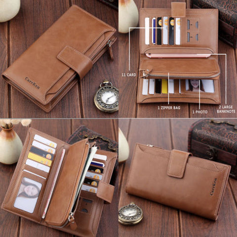 6 Color 2019 New Fashion Women Wallets Hasp Nubuck Leather Zipper Wallet Women's Long Design Purse Two Fold More Color Clutch