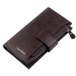 6 Color 2019 New Fashion Women Wallets Hasp Nubuck Leather Zipper Wallet Women's Long Design Purse Two Fold More Color Clutch
