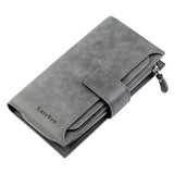 6 Color 2019 New Fashion Women Wallets Hasp Nubuck Leather Zipper Wallet Women's Long Design Purse Two Fold More Color Clutch