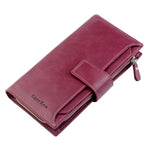 6 Color 2019 New Fashion Women Wallets Hasp Nubuck Leather Zipper Wallet Women's Long Design Purse Two Fold More Color Clutch