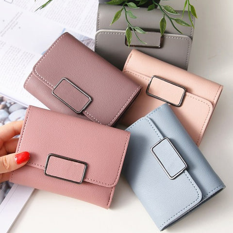 New Money Small Wallet Women Casual Solid Wallet Fashion Female Short Mini All-match Korean Students Love Small Wallet